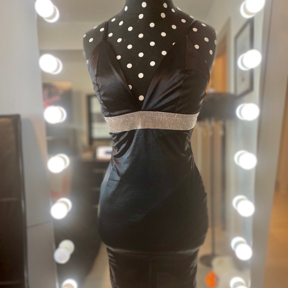 Black Dress With Rhinestone Detail